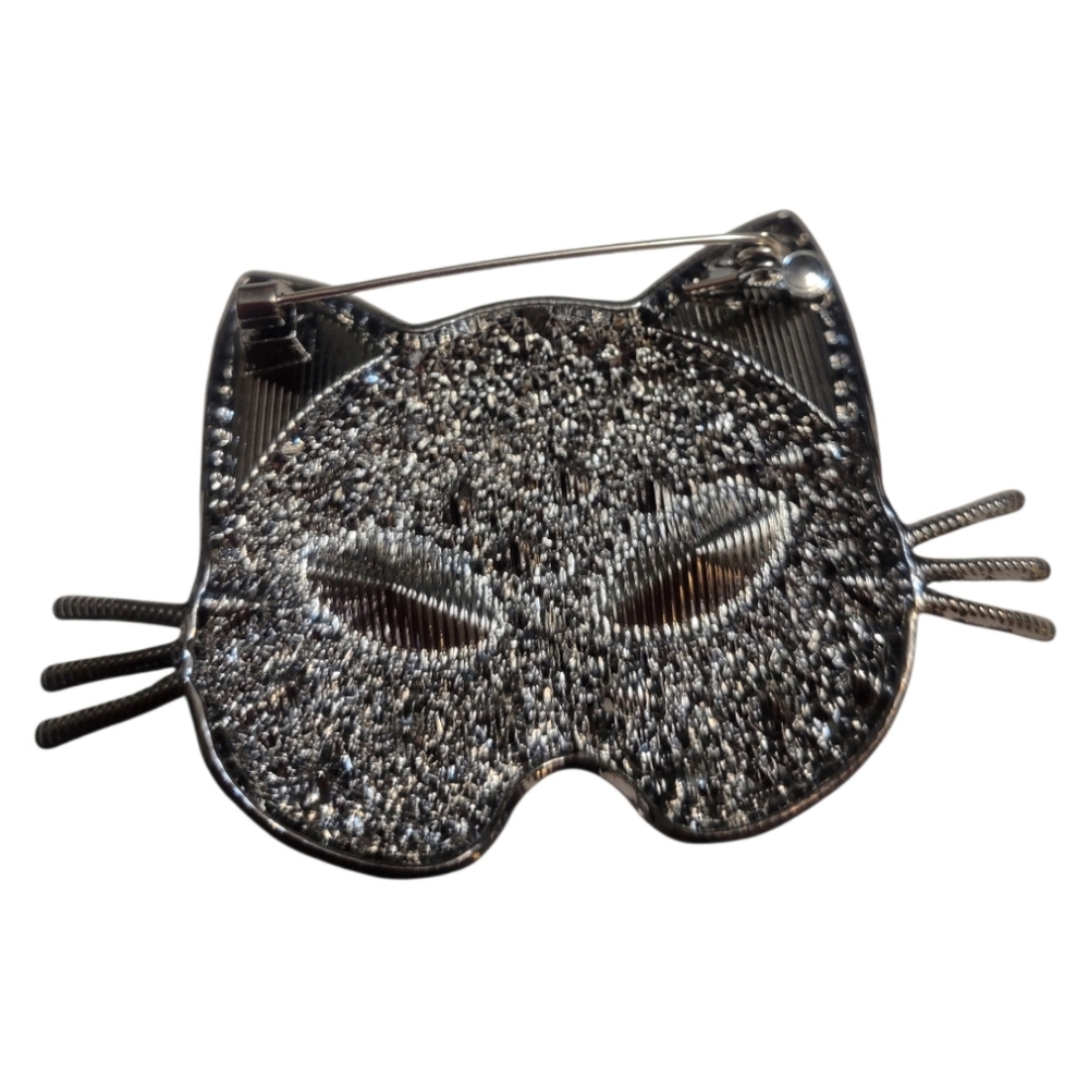 Whimsical Cat Mask Brooch - Picture 5 of 6